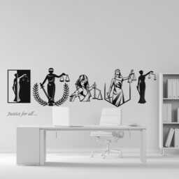Lady Justice Themis Rectangular Metal Wall Art, Lawyer Office Decor, Law Firm Sculpture, Symbol Art - thumbnail 4