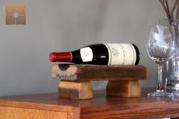 Personalized Reclaimed Wood Wine Rack - Single Bottle Display - thumbnail 1