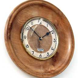 Wooden Wall Clock - New 28cm Vintage Retro Handmade Mid Century Style Country Gift Off The Clocks - thumbnail 2