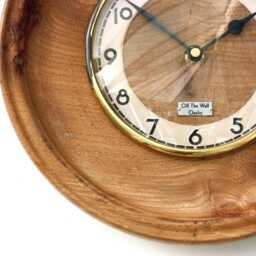 Wooden Wall Clock - New 28cm Vintage Retro Handmade Mid Century Style Country Gift Off The Clocks - thumbnail 4