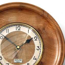 Wooden Wall Clock - New 28cm Vintage Retro Handmade Mid Century Style Country Gift Off The Clocks - thumbnail 3