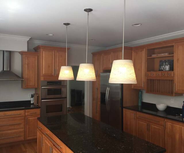 Handwoven Paper Rope Pendant Light Rustic Kitchen Lighting, Customize Colors - image 1