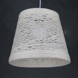 Handwoven Paper Rope Pendant Light Rustic Kitchen Lighting, Customize Colors - thumbnail 3