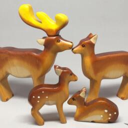 Toy Doe Wooden Brown Size 10, 5 X 10, 3 2, 2 cm - Bxhxs Ca. 50, 0 Gr - thumbnail 4
