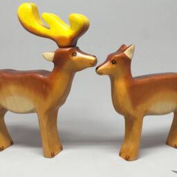 Toy Doe Wooden Brown Size 10, 5 X 10, 3 2, 2 cm - Bxhxs Ca. 50, 0 Gr - thumbnail 3