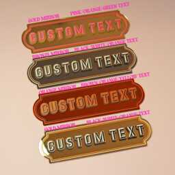Custom Text Rectangle Sign - thumbnail 3