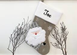 Custom Embroidered Personalized Christmas Santa Claus Stockings - Xmas Gonk Snowman Reindeer - The Couture Cushion
