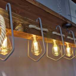 Wooden Farmhouse Pendant Chandelier, Rustic Lighting Fixture For Dining Room, Kitchen Island, Bar, Billiard - thumbnail 3