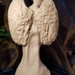 Angel Sculpture - Of The Winter's Moon - Original - Lisa Azzano Sculptures - thumbnail 4