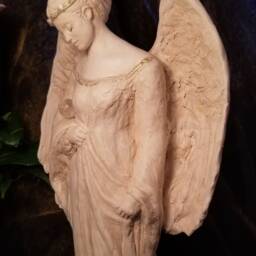 Angel Sculpture - Of The Winter's Moon - Original - Lisa Azzano Sculptures - thumbnail 2