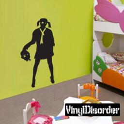 Zombie Girl Vinyl Wall Decal Or Car Sticker - Mv016Et - thumbnail 1