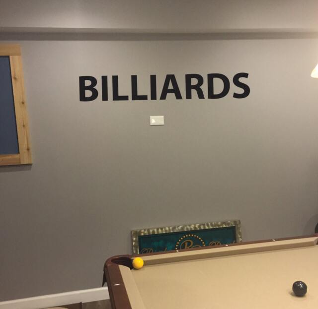 Billiards Wall Decal, Pool Table Decor Ideas - image 1