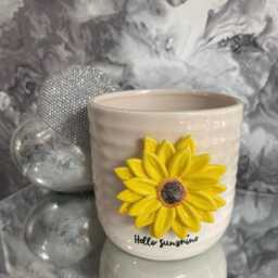 "3D Sunflower Plant Pot - ""Hello Sunshine" - thumbnail 1