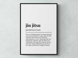 Jiu Jitsu Funny Definition Sport Gift Wall Art Print - thumbnail 1