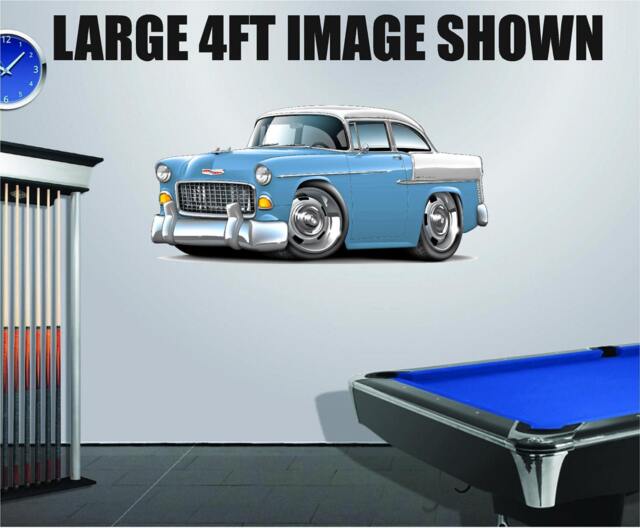 1955 Chevy Bel Air Hotrod Truck Vinyl Decal Wall Graphic - image 1