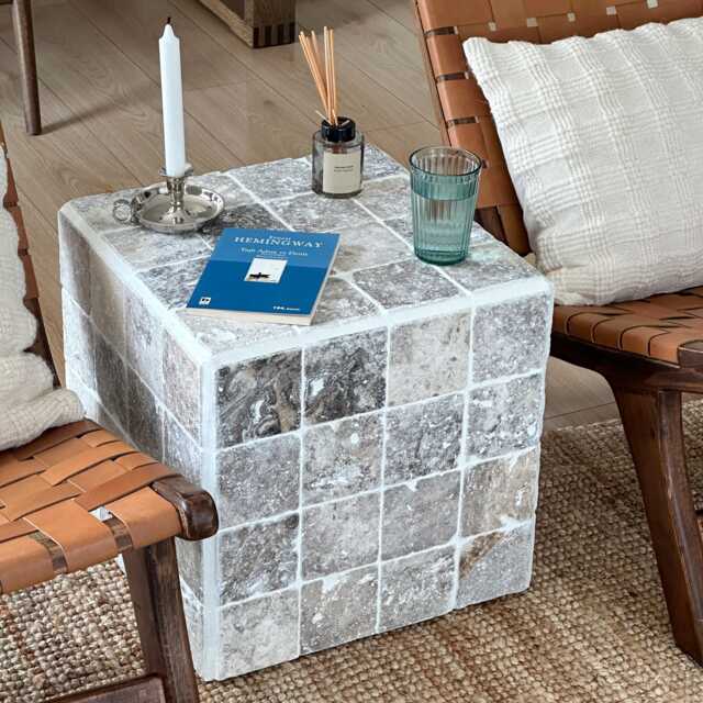 Tiled Side Table, Box L - image 1