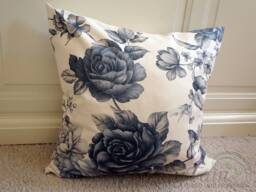 Pillowcase 50 X cm Grey Roses, Decorative Pillows, Favourite Interior, Living Room, Garden/Nature Spring - thumbnail 1