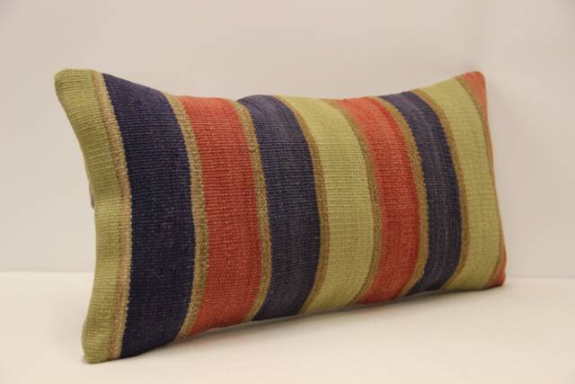 Lumbar Pillow 12x24 - 30x60 cm Turkish Kilim Boho Throw Covers Old Cushion Vintage 4Oaf-549 - image 1