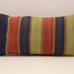 Lumbar Pillow 12x24 - 30x60 cm Turkish Kilim Boho Throw Covers Old Cushion Vintage 4Oaf-549 - thumbnail 2