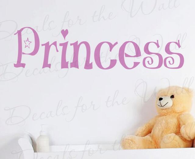 Princess Girl Room Kids Baby Nursery Wall Decal Adhesive Vinyl Quote Saying Lettering Decoration Sticker Decor Art K41 - image 1