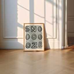 Snooze Unframed Print - Bedroom Prints Art Posters Decor Quirky Housewarming Gifts Childrens Nursery - thumbnail 2