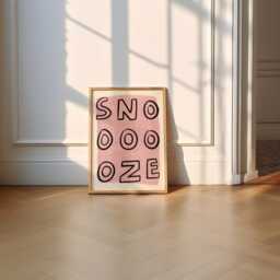 Snooze Unframed Print - Bedroom Prints Art Posters Decor Quirky Housewarming Gifts Childrens Nursery - thumbnail 3