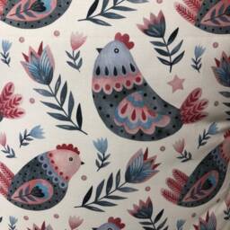 Handmade Folk Art Chicken Cushion Cover - Clarke & Design - thumbnail 2