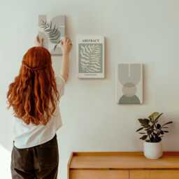 Canvas Wall Art Set Of 3 - Botanical Abstracts Rustic Boho Style, Green Photo Print, Abstract Hanging Piece - thumbnail 3