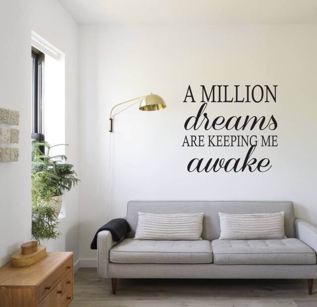 The Greatest Showman Inspired Wall Decal - A Million Dreams Quote - image 1