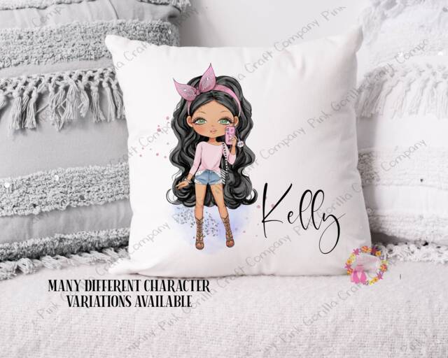 Pillow For Her, Gift Sassy Girl, Fashion Personalised Cushion, Female Birthday, Character Cushion, Custom Girls Gift - image 1