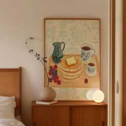 Pancake Breakfast Poster, Kitchen Wall Art, Food Illustration Print - thumbnail 3