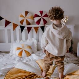 "Christmas Round Patchwork Mat ""Gold Candy" - thumbnail 2
