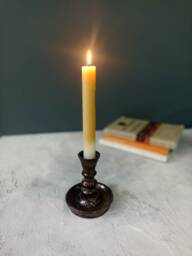 Brown Stoneware Candle Holder Modern Ceramic Candlestick