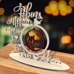Personalised Robins Appear When Loved Ones Are Near Bauble Christmas Tree Memorial Decoration - thumbnail 3