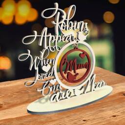 Personalised Robins Appear When Loved Ones Are Near Bauble Christmas Tree Memorial Decoration - thumbnail 2