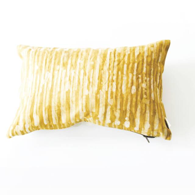 Linen Pillow Cover Maize Thin Stripe - image 1