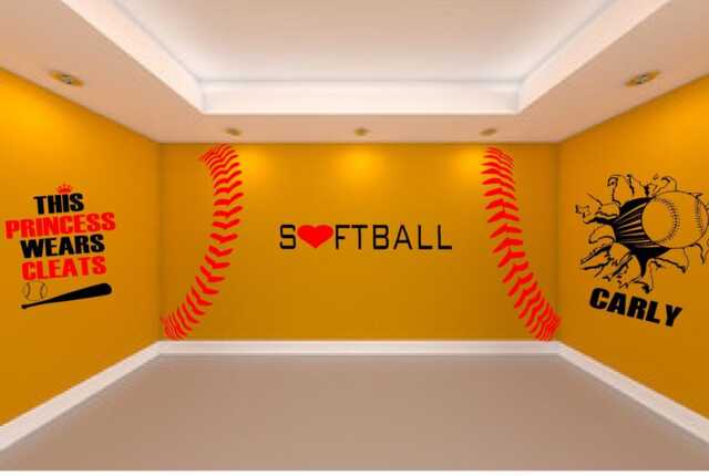 Ultimate Softball Room 5 Large Softball Wall Decals To Create The Ultimate Theme Room. Sports Decal, Decor, Gift - image 1