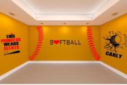 Ultimate Softball Room 5 Large Softball Wall Decals To Create The Ultimate Theme Room. Sports Decal, Decor, Gift - thumbnail 1