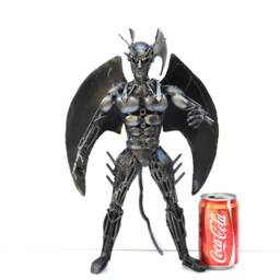 Devilman Scrap Metal Sculpture, Handmade Recycled Steel Art, Unique Anniversary Gift For Him - thumbnail 2