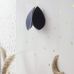 Flower Wall Lamp Night Blue & Gold - thumbnail 3