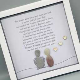 Religious Pebble Art Memorial Wall Gift, Sympathy Bereavement Keepsake For Loss Of Loved One - thumbnail 2