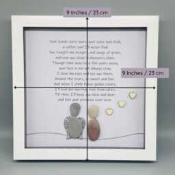 Religious Pebble Art Memorial Wall Gift, Sympathy Bereavement Keepsake For Loss Of Loved One - thumbnail 3
