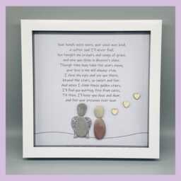 Religious Pebble Art Memorial Wall Gift, Sympathy Bereavement Keepsake For Loss Of Loved One - thumbnail 1