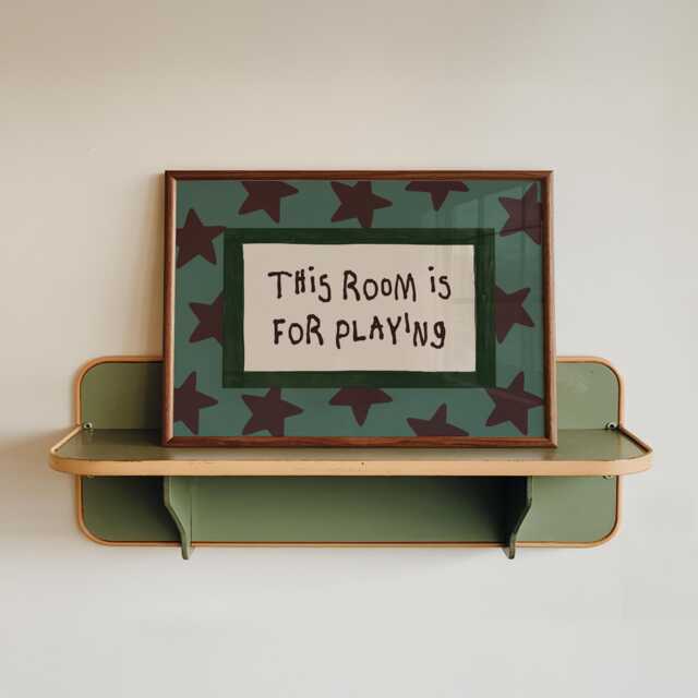 Kids Bedroom Wall Art, Nursery Prints, This Room Is For Playing Landscape Playroom Print, Children's Art - image 1