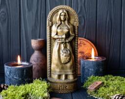 Eir, Norse Pagan Goddess Statue, For Asatru Altar Kit & Heathen Ritual - thumbnail 1