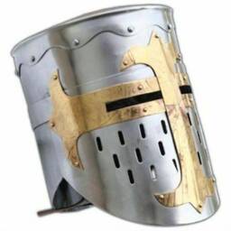 Crusader Templar Medieval Knight Armor Helmet Reenactment Dress Costume Gift - thumbnail 2