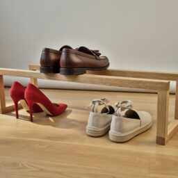 Modern Minimalist Oak Shoe Rack - thumbnail 2