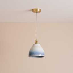 Blue & White Small Element Pendant Light in Ceramic Brass/Nickel - thumbnail 2