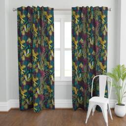 Boho Curtain Panel - Botanical Lush Plants Garden Tropical Paradise Bohemian Custom Life By Michaelzindell - thumbnail 2