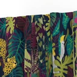 Boho Curtain Panel - Botanical Lush Plants Garden Tropical Paradise Bohemian Custom Life By Michaelzindell - thumbnail 3